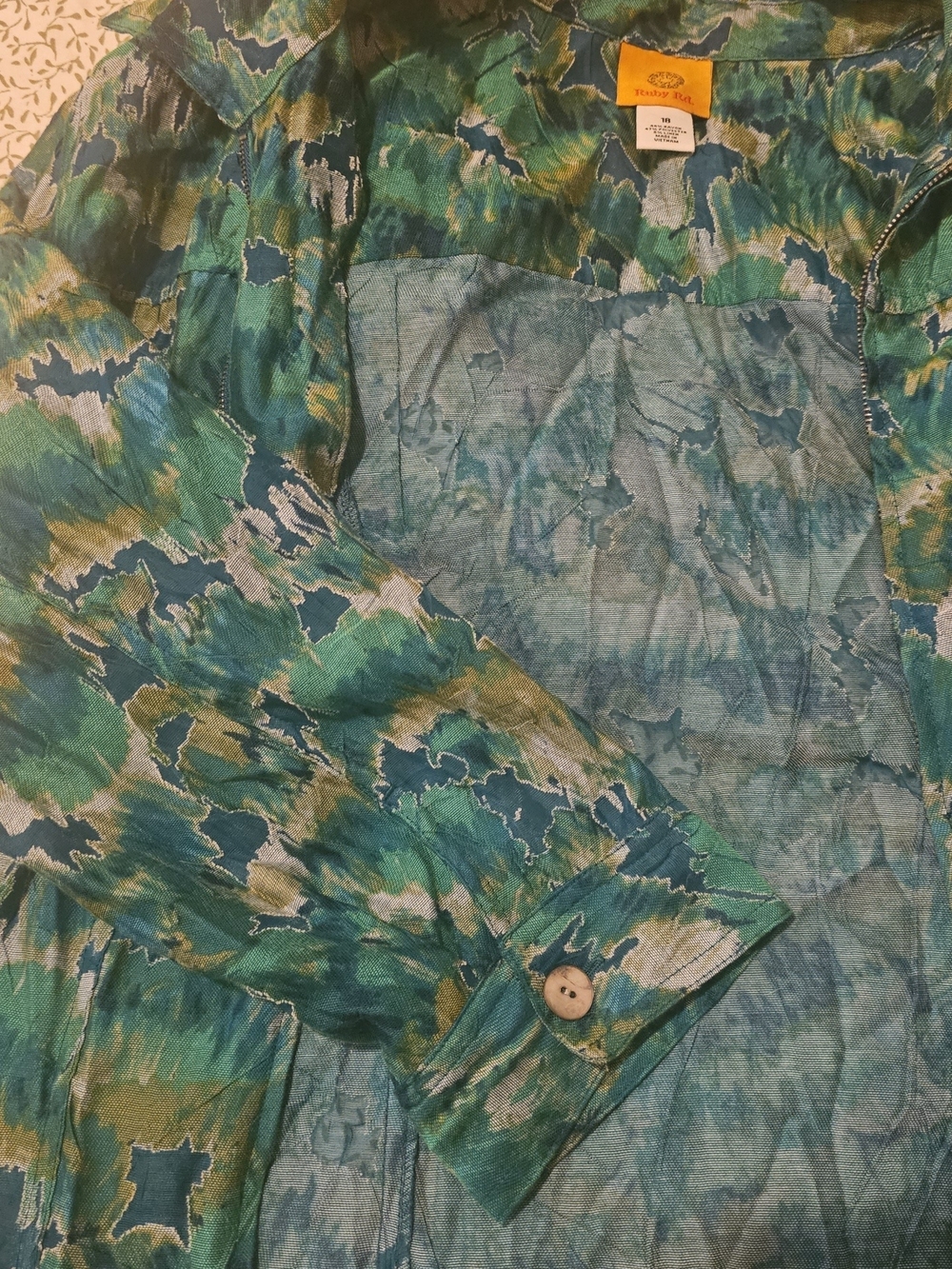 Ruby Rd Abstract Print Jacket. - Picture 3 of 5